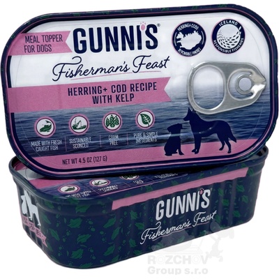 Salute Gunni´s Island rybí topper sleď, treska a kelpa 127g