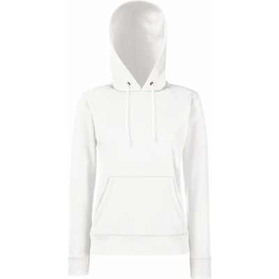 Fruit of the Loom mikina Classic Lady-Fit Hooded Sweat s kapucí dámská bílá