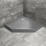 Radaway Петоъгълно душ корито Radaway Doros PT Compact Stone 80x80 см антрацит акрил (SDRPT8080-05-64S)