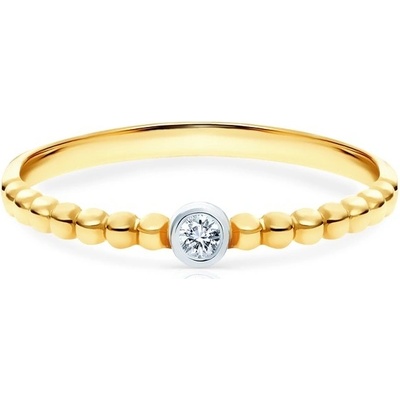 Savicki Zásnubní prsten žluté zlato diamant SAVP D 21046 PI
