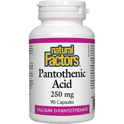 Natural Factors Pantothenic Acid, 250 mg, 90 капсули, Natural Factors