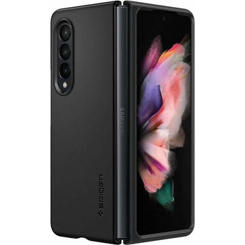 Spigen Thin Fit Case - качествен тънък матиран кейс за Samsung Galaxy Z Fold 3 (черен)