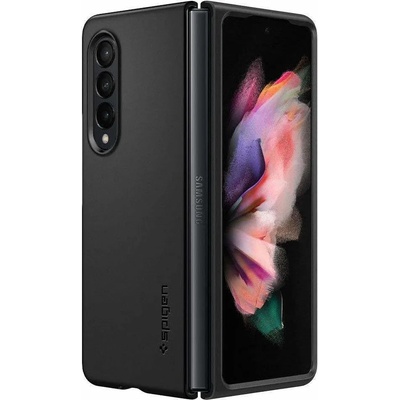 Spigen Thin Fit Case - качествен тънък матиран кейс за Samsung Galaxy Z Fold 3 (черен)