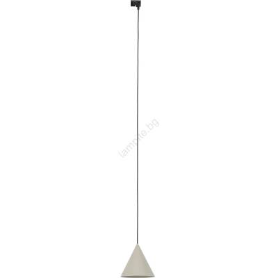 TK Lighting Пендел за релсова система CONO 1xE27/15W/230V черен/бежов (TK10618)