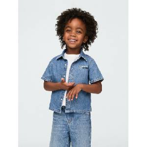 GAP Бебешка chambray риза GAP GAP | Sin | Момчешки | 92