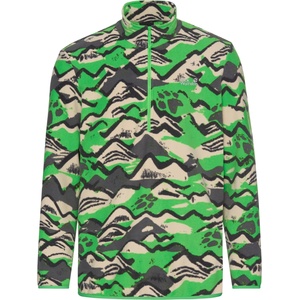 Jack Wolfskin Мъжки поларен пуловер Jack Wolfskin Paw Era 100 Print Halfzip Fleece jumper - Mountain Paw Lizard - размер 3XL (005-7009-0216)