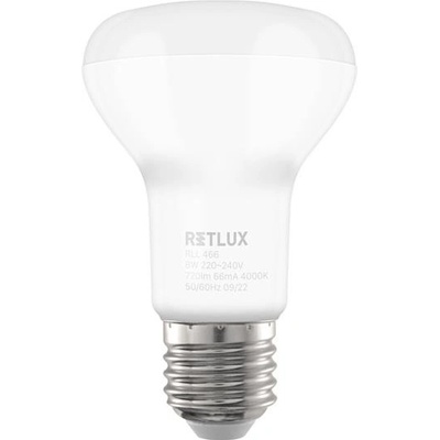 Retlux R63 E27 LED žiarovka spot 8W studená biela