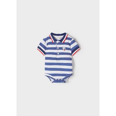 Body polo s krátkým rukávem proužek modrý NEWBORN Mayoral