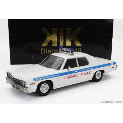 Kk-scale Dodge Monaco Chicago Police 1974 Bílá Světle Modrá 1:18