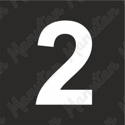 Manutan Šablóna číslice 2, plast 235 x 235 x 0,5 mm výška číslice 160 mm