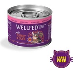 WELLFED Консерва за кастрирани котки с пуешко и патешко