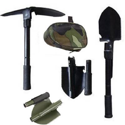 Skládací víceúčelová kempingová lopatka