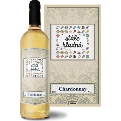 Sablio Neustále hladná Chardonnay biele suché víno 12 % 0,75 l (čistá fľaša)