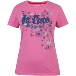 Lee Cooper Дамска тениска Lee Cooper LeeCooper Classic T Shirt Ladies - Pink Marl