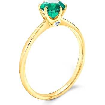 Image 1 of SAVICKI Годежен пръстен The Journey: злато, смарагд