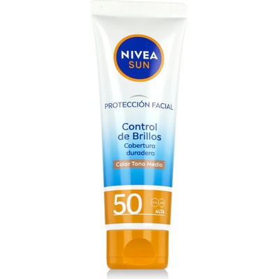 Nivea Sun UV Face Shine Control Cream SPF 50 (01 Medium) 50 ml