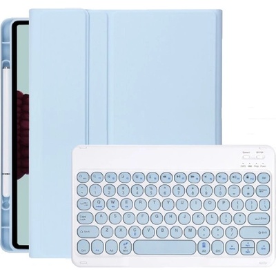 Калъф с клавиатура с кръгли клавиши и място за Apple Pencil за iPad 10, 2" (2019-2021) / Air 3 (2019) / Pro 10, 5" - синьо (69720)
