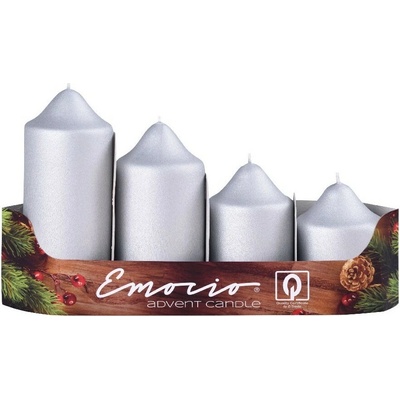 Emocio adventní stupně 4ks prům.50mm exclusive mat. stříbrné