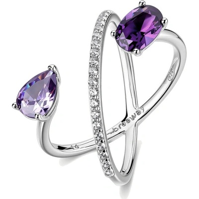 Brosway strieborný prsteň Fancy Magic Purple BWFMP134
