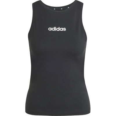 adidas Дамски потник Adidas Essentials Linear Slim Cotton Tank Top Womens - Black