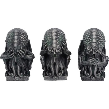 Nemesis Now Комплект статуетки Nemesis Now Books: Cthulhu - Three Wise Cthulhu, 7 cm (NEMN-D5492T1)