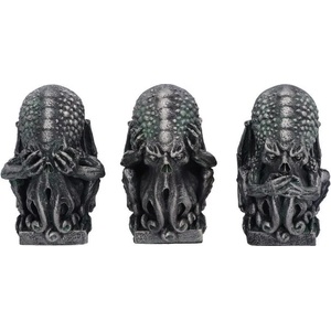 Nemesis Now Комплект статуетки Nemesis Now Books: Cthulhu - Three Wise Cthulhu, 7 cm (NEMN-D5492T1)