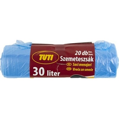 TUTI Vrecia na odpadky 30 l 9µm 20 ks modrá
