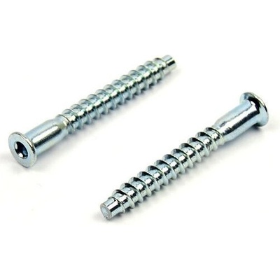 Konfirmát 3,0 mm, 7x50 mm, hrubý závit, zinek bílý (Nábytkářský šroub, šestihran)