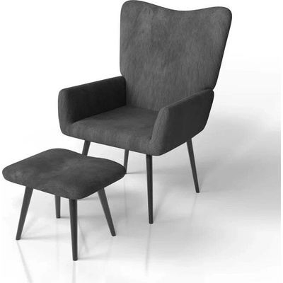 FurniGO Odense s podnožkou šedé