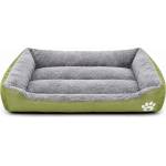  Легло за кучета и котки с лапичка, зелен/сив l 72 х 50 х 15 см (4485gn)