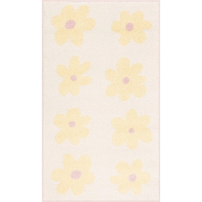 FD Детски килим в цвят слонова кост и жълто 100x170 cm Dazzy Vanilla - FD (5901760427739)