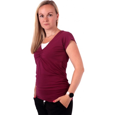 Jožánek Karla kojící tričko krátký rukáv cyklámen – Zboží Mobilmania