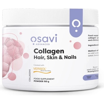 Osavi Collagen Peptides, Hair, Skin & Nails, kolagen prášek 150 g