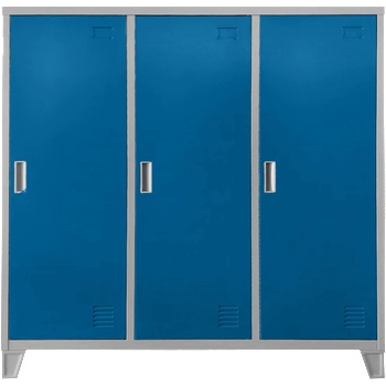 Carmen Метален шкаф Carmen CR-1605-3 JZ - сив / син