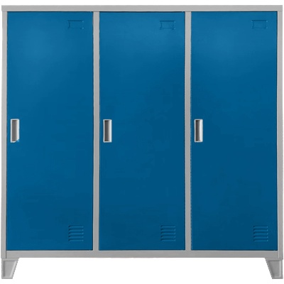 Carmen Метален шкаф Carmen CR-1605-3 JZ - сив / син