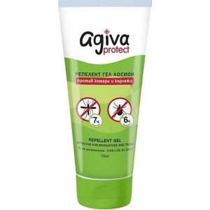 Agiva Гел против комари и кърлежи Agiva Protect - За цялото семейство, 75 ml