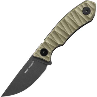 Real Steel Receptor 14C28N Blackwashed with Groove Green G10 handle