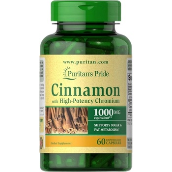 Image 1 of Puritan's Pride Cinnamon Complex with High Potency Chromium [60 капсули]
