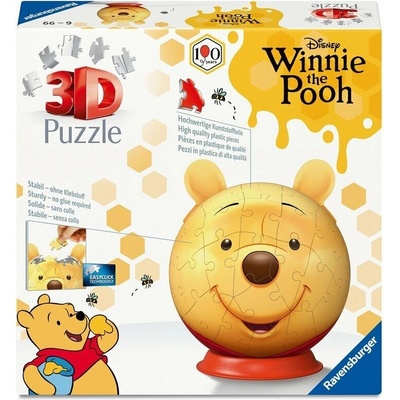 RAVENSBURGER 3D Puzzleball Disney: Medvídek Pú s ušima 72 ks