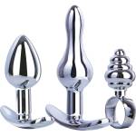 NMC Hardware Gear 3in1 Metal Butt Plug Set I