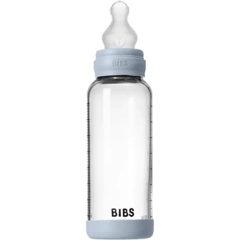 BIBS Стъклена бебешка бутилка Bibs - Със силиконов биберон, 240 ml, Baby Blue (50201231)