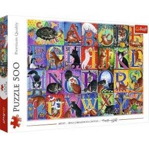Trefl Puzzle - 500 - Cat Alphabet Trefl 37527