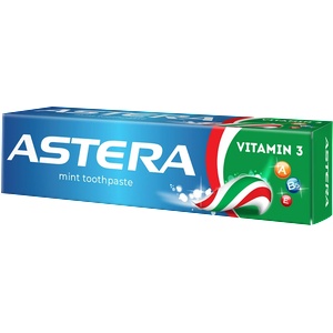 ASTERA Active+ Vitamin 3 Паста за зъби с витамин A, B5 и E, 100мл