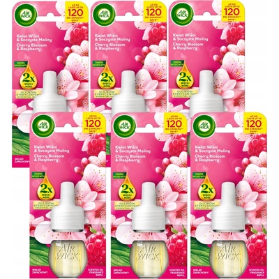 Air Wick Náplně do Elektrického Osvěžovače Vzduchu Magnolie a Višňový Květ 6 x 19 ml