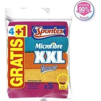 Spontex Microfibre Collection XXL viacúčelová utierka z mikrovlákna 36 x 38 cm 5 ks