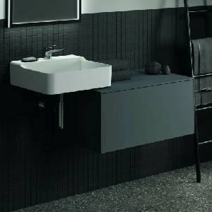 Ideal Standard Atelier Conca стенен шкаф за монтаж на стена с 1 чекмедже и плот 80 см, антрацит мат (T4312Y2)