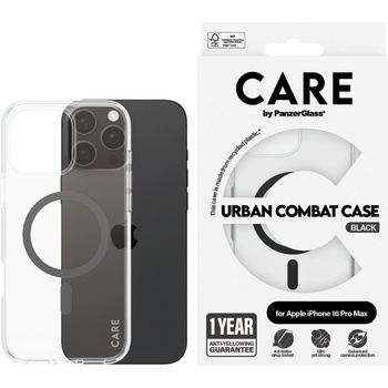 Image 1 of Panzer Гръб CARE by PanzerGlass за iPhone 16 Pro Max, Flagship Case Urban Combat w. Black MagSafe