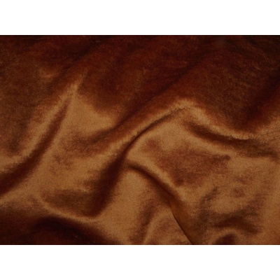 Umělá kožešina metráž, plyš, hnědý, MLÉČNÁ ČOKOLÁDA, vlas 9 mm vzorek kožešiny – Zboží Dáma