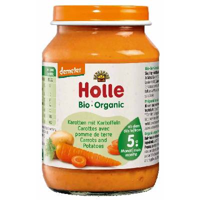 Био зеленчуково пюре Holle - Моркови и картофи, 190 g (BB210495)