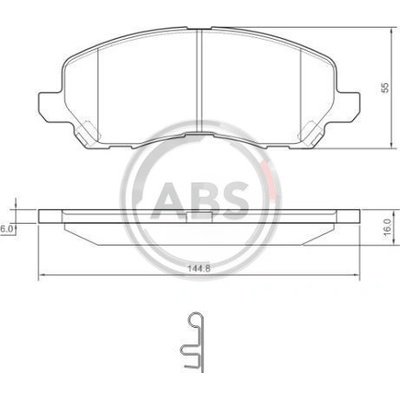 A.B.S. Sada brzdových platničiek kotúčovej brzdy 37202